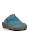 Anatomical Leather Women's Slippers Blue