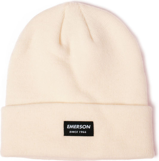 Beanie Unisex Beanie Knitted in Ecru color