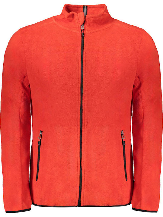 Cardigan Fleece pentru Bărbați Red