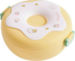 Zmart Round Donut Food Container Yellow 17cm