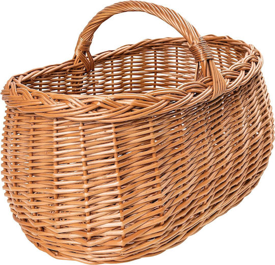 Creative Decorative Basket Wicker with Handles Brown 45x32x34cm