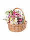 Creative Dekorativer Korb Korbweide mit Griffen Braun 30x27x24cm