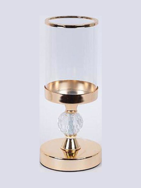 Candle Holder Metal in Gold Color 12x12x27.5cm 1pcs