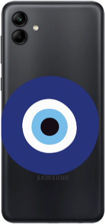 Samsung A04 Evil Eye Bead Transparent Silicone TPU Case