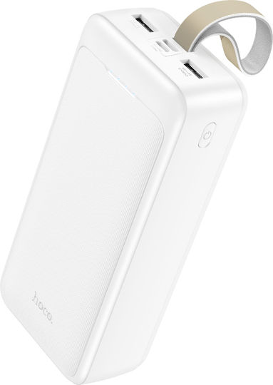 Hoco J111B Power Bank 30000mAh με 2 Θύρες USB-A και Θύρα USB-C Λευκό