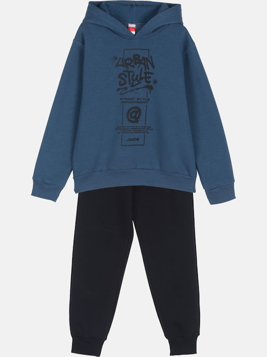 Kids Sweatpants Set Blue 2pcs Street