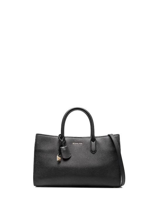 トートバッグ Michael Kors Woman Tote bags Black 30R5G9OT7L 001 Michael Kors Charlotte Large Logo and Leather Top-Zip Tote