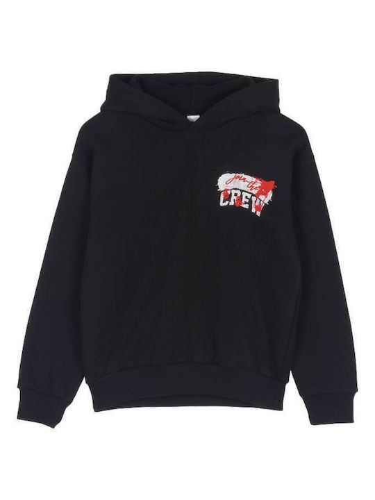 Joyce Kids Sweatshirt with Hood and Pockets Bla...