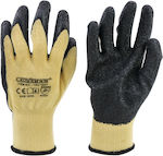 Crownman Gloves for Work Black Latex/Polyester 1pcs