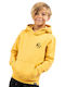 Kids Sweatshirt with Hood and Pockets Yellow