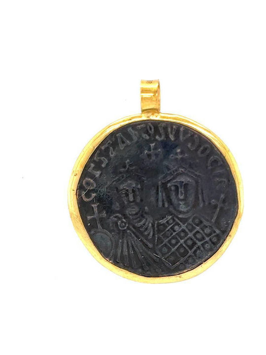 Drandakis Charm Фулактó Константин от Жълто Злато 9К