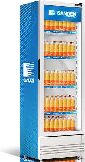 Sanden Intercool Getränkekühlschrank 357Es Einzeltürig H175xB56xT51cm