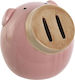 Home Esprit Children's Money Box Ceramic Pink 13x12x12cm