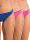Γυναικεία Brazil 3Pack χωρίς Ραφές blue-pink-coral