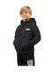 Kids' Casual Jacket with Lining & Hood Black