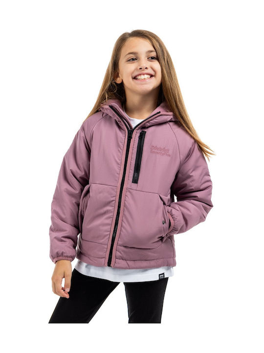 Kids' Casual Jacket with Lining & Hood Purple