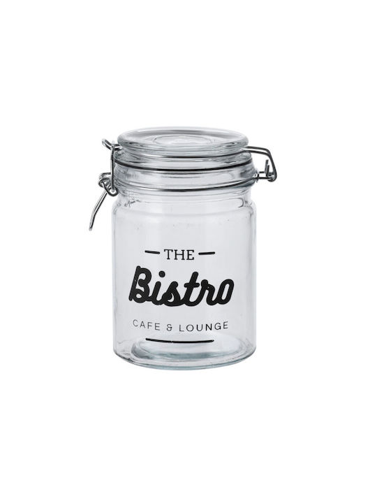 Set 3 Excellent Houseware Food Storage Containers Glass Metal 9x14.5 Cm 750 Ml Transparent