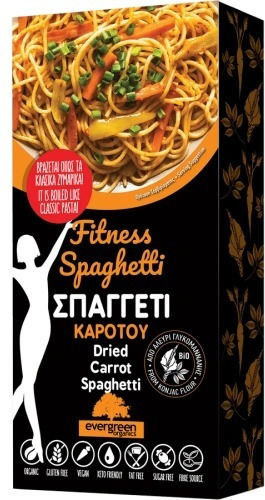 Evergreen Fitness Spaghete Uscate de Morcov Konjac Bio 80 g Fără Gluten