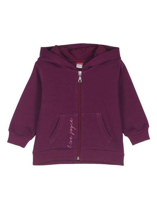 Joyce Kids Cardigan with Hood Purple