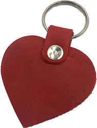 ByLeather Handgefertigter Schlüsselanhänger Rotes Leder