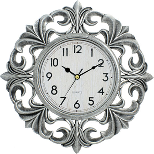 ArteLibre Ceas de Perete Plastic Argintiu Ø40.6cm
