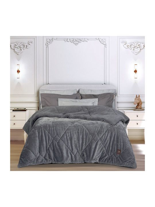 Greenwich Polo Club Duvet Cover Queen 220x240cm 3484 Grey 700 GSMGsm 11.5 togs Togs