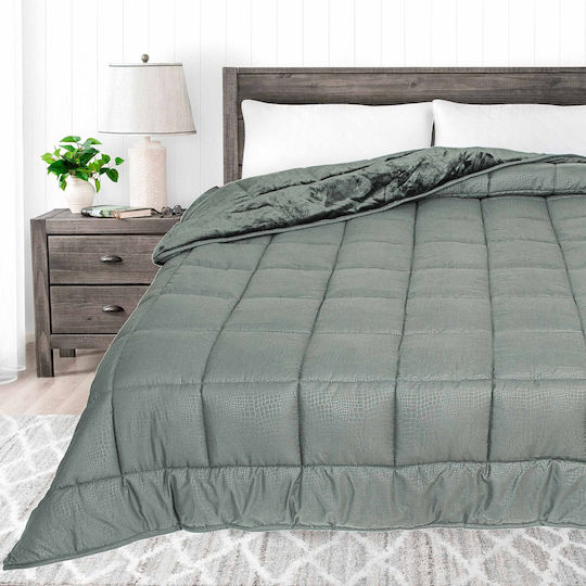 Astron Italy Комбинирано одеяло Единично 160x220бр Сив 350 г/м²Gsm