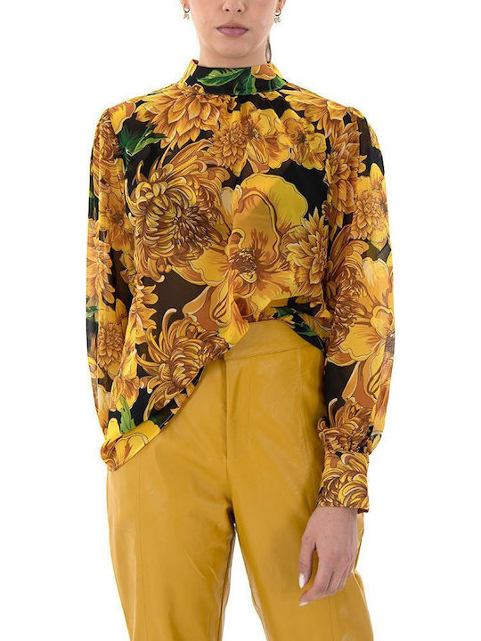 Γυναικεία Μπλούζα Μακρυμάνικη Floral Κόκκινο, Μαύρο, Πράσινο