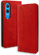 Bodycell Book Δερματίνης / Δερμάτινο Κόκκινο (OnePlus Nord CE 4 Lite)