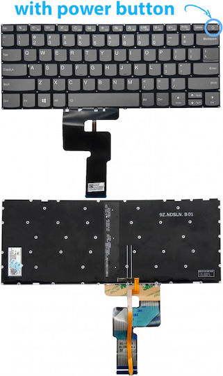 Laptop Keyboard for Lenovo IdeaPad 520S-14IKB V14-ADA Yoga 520-14IKB 720-15IKB with Backlit and English (US) Layout in Black Colour 105518