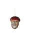 Xmas Hängendes Ornament Eichel Kunststoff Mehrfarbig 8x8cm