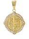Tasoulis Jewellery Collection Μενταγιόν Παιδικό Φυλαχτό Κωνσταντινάτο από Χρυσό 9K 9K537-1KON