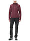 Women's Cardigan with Zipper Wine Red