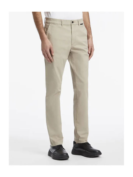 Calvin Klein Trousers Chino in Slim Fit Beige