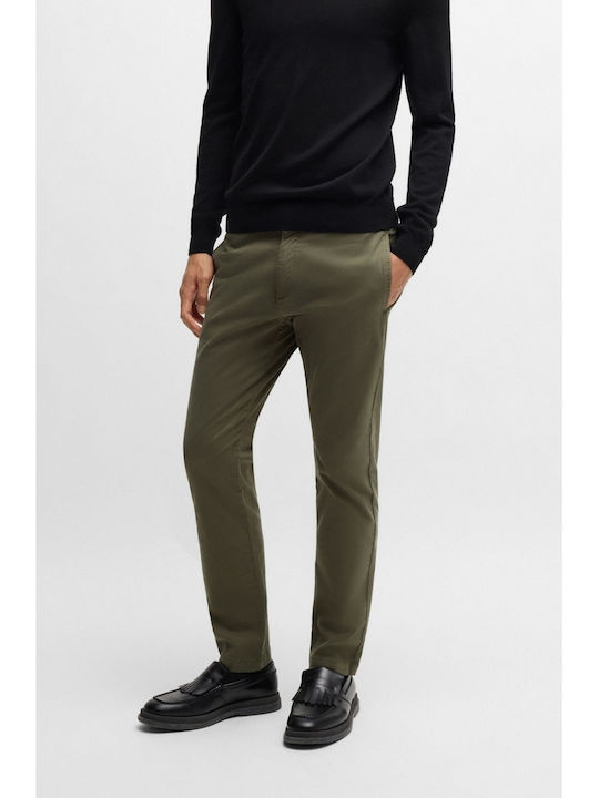 Hose Chino Elastisch in Schlanker Passform Olive Green
