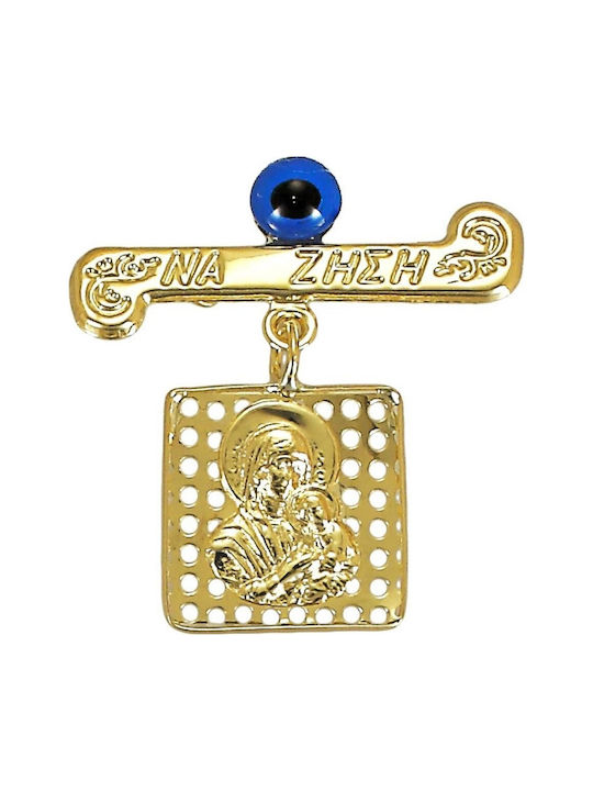Tasoulis Jewellery Collection Kinder Sicherheitsnadel aus Gold 9K