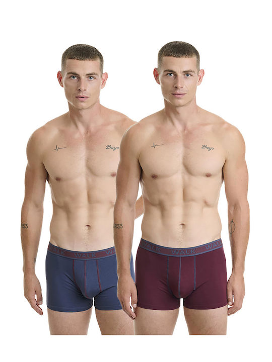 Ανδρικά Μποξεράκια Μπλε/γκρενά 2Pack