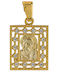 Tasoulis Jewellery Collection Charm Φυλαχτό Παναγία από Χρυσό 9Κ