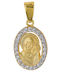 Tasoulis Jewellery Collection Charm Talisman Virgin Mary Made of 9K Gold