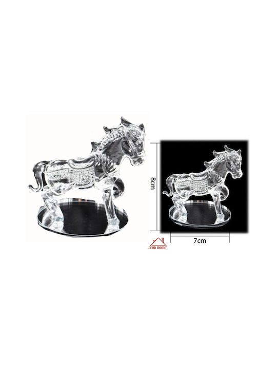 ForHome Διακοσμητικό Άλογο από Κρύσταλλο 7x8cm