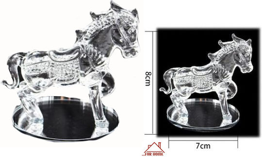 ForHome Διακοσμητικό Άλογο από Κρύσταλλο 7x8cm