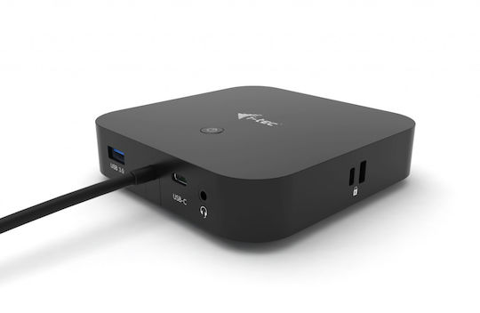 i-tec USB-C Docking Station with HDMI/DisplayPort 4K PD Ethernet and Support for 2 Monitors Black
