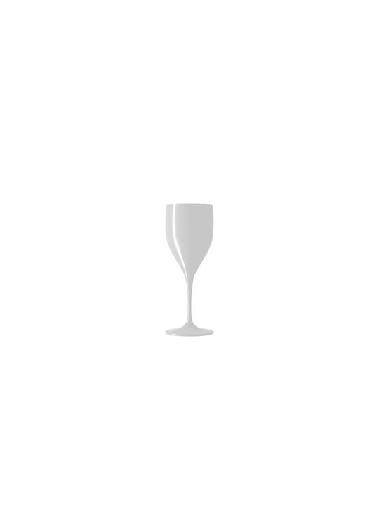 Italesse Pahar Vin alb / de sampanie din Sticlă în Culoarea Alb Pahar cu picior