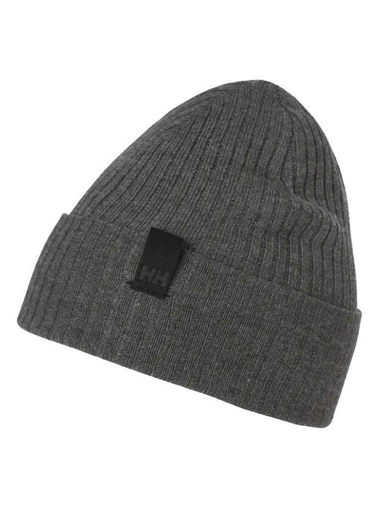 Business Beanie Unisex Σκούφος Πλεκτός σε Γκρι χρώμα