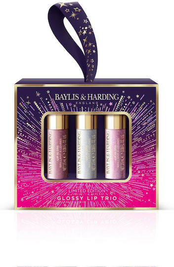 Baylis & Harding Glossy Lip Trio Set de machiaj pentru față și corpBuze 3buc