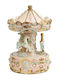Spieluhr-Welt Weihnachts- Dekorative Darstellung Beige mit Musik 16.5x11x11cm