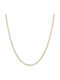 Tasoulis Jewellery Collection Δίχρωμη Αλυσίδα Λαιμού από Ασήμι
