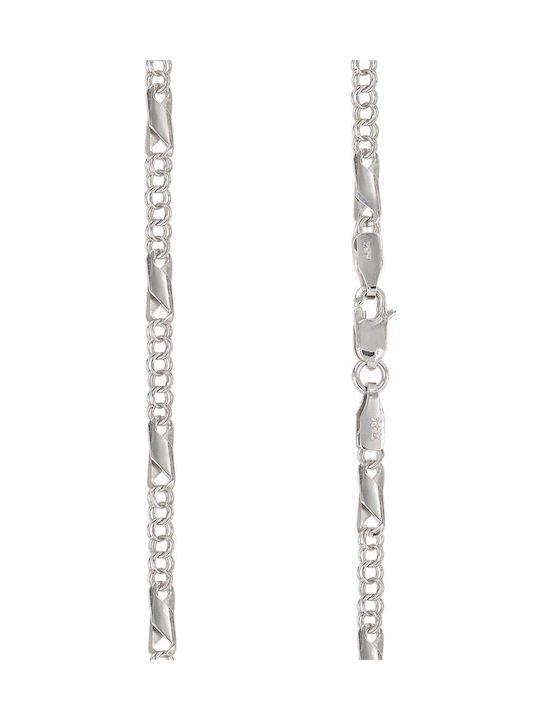Tasoulis Jewellery Collection Λευκόχρυση Αλυσίδα Χειρός 14Κ