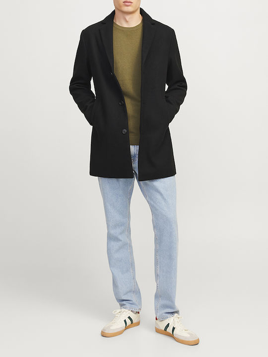Jack & Jones Ανδρικό Παλτό Black