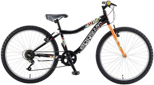 Polar 24" Kinder Fahrrad Mountainbike 6 Gänge (2024) Schwarz